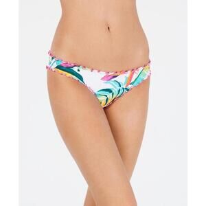 Hula Honey Juniors Palm Pop Printed Cheeky Hipster Bikini Bottoms Size XS